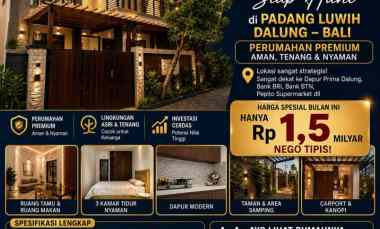 Dijual Segera Rumah 2 Lantai 3 Kamar di Padang Luwih Dalung Bali