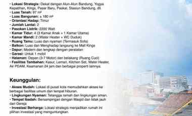 Dijual Cepat - Rumah Mewah Siap Huni di Jantung Kota Bandung