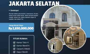 Rumah Baru di Jakarta Selatan.dekat Pusat Bisnis dan Perkantoran