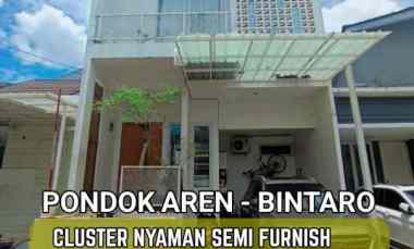 Rumah Murah Semi Furnish dalam Cluster di Bintaro.dkt Stasiun KRL