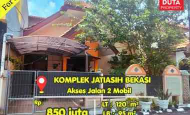 Rumah Komplek Jatiasih Bekasi Lokasi Strategis Akses 2 Mobil