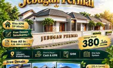 Rumah Shm 380 Jutaan, Strategis Siap Kpr di Jebugan, Klaten Utara