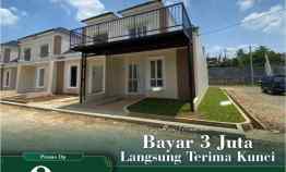 Rumah Murah Siap Huni Design Mezzanine Serasa 2 Lantai Dipingir Jalan