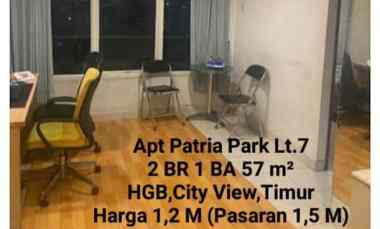 Apt Patria Park Lt.7 2 BR 1 BA 57 M HGB,City View,Timur Harga 1,2 M