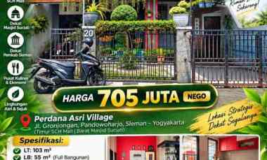 Rumah Dijual di Jl grojogan pandowoharjo Sleman