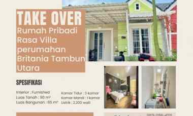 Take Over Rumah Pribadi Rasa Villa Full Renovasi di Tambun Utara