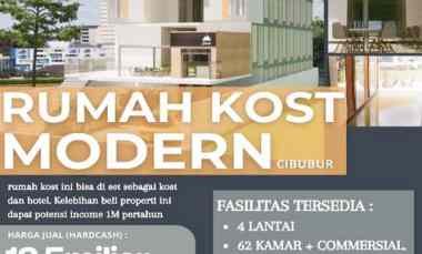Dijual Rumah Kost Modern 62 Kamar di Cibubur dekat Trans Studio Mall
