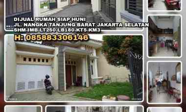 Rumah Siap Huni di Tanjung Barat Jakarta Selatan. Shm Imb Lt250 Lb180