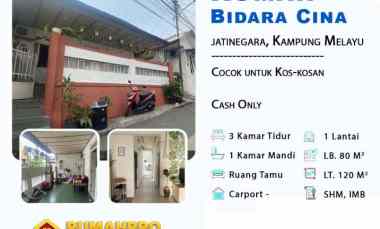 Rumah 1 Lantai Murah di Otista Bidara Cina Cocok untuk Kos2an
