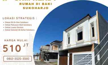 Rumah Murah Arah Rs Dr Oen Solobaru Hunian Nyaman dekat Luwes Gentan