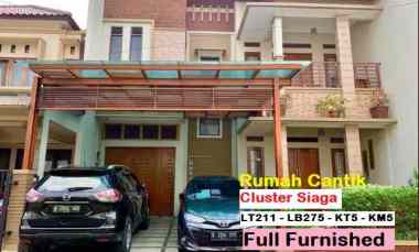 Rumah Cantik Full Furnished dalam Cluster Siaga, Pejaten Barat, Jaksel