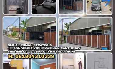 Rumah Strategis di Ngestiharjo Kasihan Bantul Diy. Shm Imb Lt221 Lb90