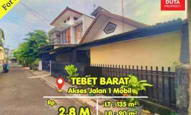 Dijual Rumah Tebet Barat Lokasi Strategis Nyaman Jalan 1 Mobil