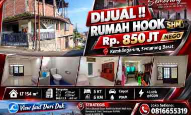 Rumah Dijual Kembangarum Semarang Barat Murah 850 juta Nego Shm Hook