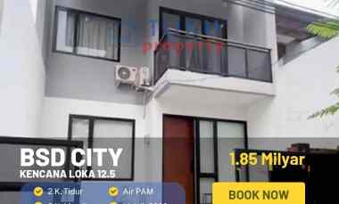 Rumah Minimalis 2 Lt dekat Security di Kencana Loka BSD