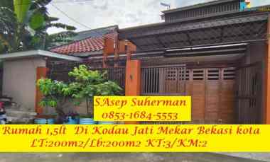 Dijual Murah Rumah 1,5 Lt Bagus LUAS Asri dalam Perumahan di Kodau Jati