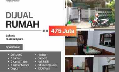 Rumah Murah 400 Jutaan di Komplek Bumi Adipura Gedebage Kota Bandung