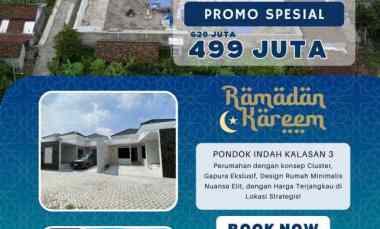 Ramadhan Sale Rumah Cluster Tipe 65 3 Kamar Tidur Murah di Kalasan