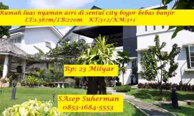 Dijual Murah Rumah Luas Nyaman Asri di Sentul City Bogor Bebas Banjir