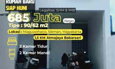 Baru Rumah Industrial 2 Lantai, 1,5 km Kampus Atmajaya, Babarsari, Jo