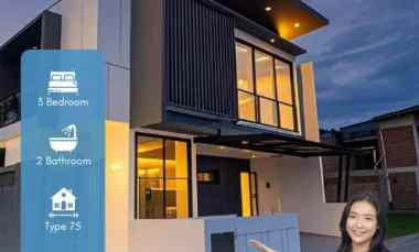Rumah 2 Lantai Modern di Maguwo Desain Scandinavian Elegan