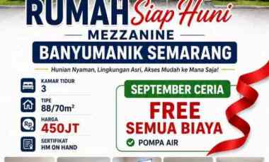 dijual rumah mezzanine di banyumanik semarang