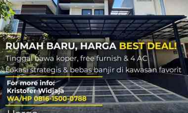 Dijual Rumah Baru Dian Istana Mocca Vrbana Surabaya Barat Semi Furnish