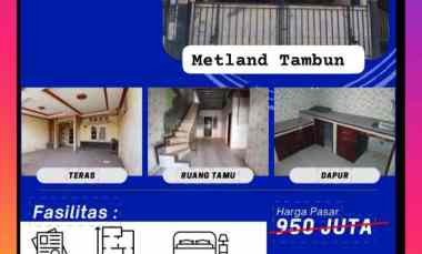 Rumah Dijual di Perumahan Metland tambun Kab Bekasi