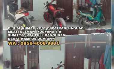 Dijual Rumah Kost di Sinduadi Mlati Sleman Yogyakarta. Shm Lt60 Kt4
