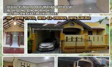 Rumah di Perumahan Griya Asri Blok D2 No.9 Nomor Hoki Purwakarta
