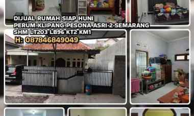Dijual Rumah di Perum Klipang Pesona Asri 2 Semarang. Shm Lt203 Lb96