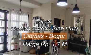 Dijual Cepat Rumah Estetik di Perumahan Nuansa Hijau, Ciomas, Bogor