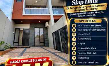 dijual rumah perumahan pondok nirwana