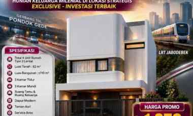 Dijual Rumah Modern 2 Lantai di Pondok Gede Kota Bekasi