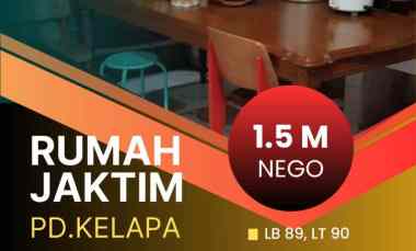 Rumah Jaktim Pondok Kelapa Siap Huni dekat Mall Cipinang Indah