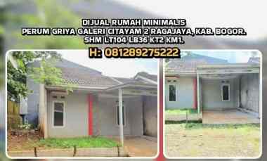 Dijual Rumah di Perum Griya Galeri Citayam 2 Ragajaya, Kab. Bogor. Shm