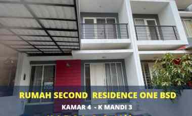 Rumah Second Siap Huni dalam Cluster di Residence One Bsd City Tangsel