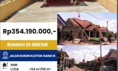 Dijual Rumah Second Rp 354.190.000 di Dusun Klotok Gresik