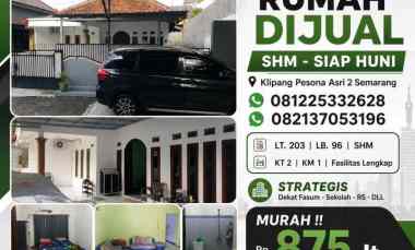 Rumah Dijual Murah Semarang Shm Tanah Luas 203 M Siap Huni