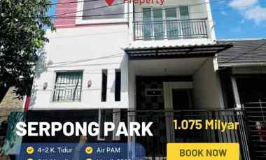 Dijual Rumah dengan 4 Kamar di Serpong Park dekat Bsd Plaza