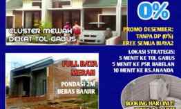 Cluster FULL Bata Merah dekat Pintu Tol Gabus di Sriamur Tambun Utara
