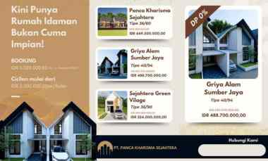 Dijual Rumah tanpa Dp di Bekasi