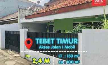Dijual Rumah Tebet Hitung Tanah Lokasi Strategis Jalan 1 Mobil