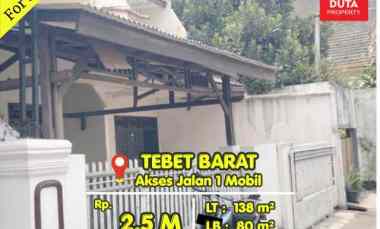 Dijual Rumah Tebet dekat Taman Eco Park Lokasi Strategis Jalan 1 Mobil