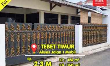 Dijual Cepat Rumah Tebet Timur dekat Taman Strategis Jalan 1 Mobil