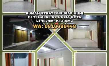 Rumah Siap Huni di Tegalrejo Yogyakarta Kota. Lt/b 74m Kt3 Km2 Garasi