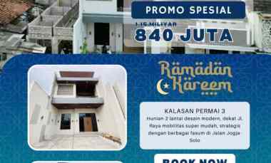 Rumah 2 Lantai 840 juta Timur Adi Sucipto Pinggir Jalan LPMP Kalasan