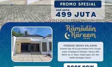 Rumah Siap Huni Strategis dalam Cluster Kalasan hanya 499 juta Saja