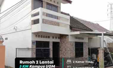 Rumah 2 Lantai Hook Cuma 3 km dekat Kampus Ugm, Jogja 1 km ke Monjali