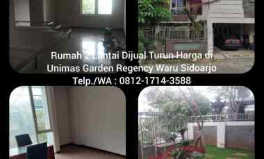 Rumah Dijual Waru Sidoarjo di Unimas Garden Regency 2 Lantai
